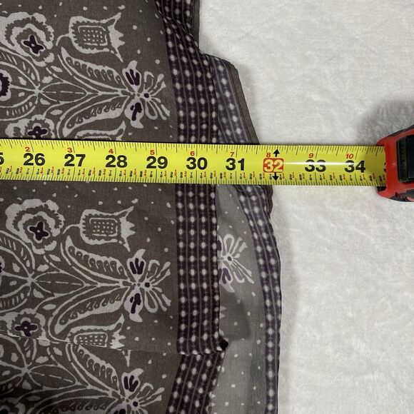 Soch Women's Sz Lg Boho Tunic Top CottageCore Olive Green Hippie Coquette Angel - Picture 5 of 7